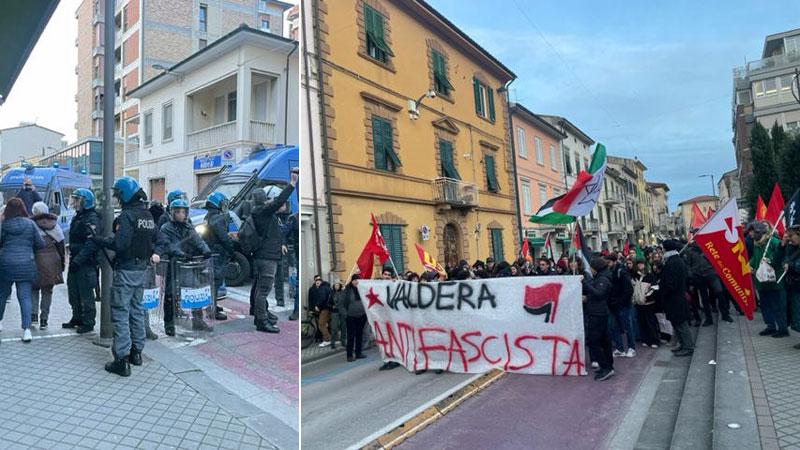 Tensione nella giornata di ieri per l’apertura della sede di Forza Nuova, strade blindate e manifestazione di protesta