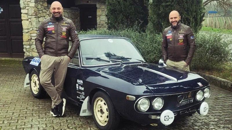 Simone Calosi (a sinistra) con la sua Lancia Fulvia Coupé del 1968 e Fabio Loperfido (foto Gaetana Angino)