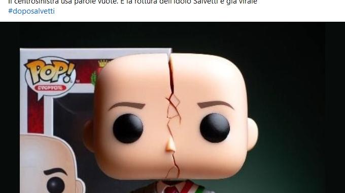 Il “pupazzo” del sindaco di Livorno con la testa rotta: scoppia la polemica sui post della coalizione Bl-M5S