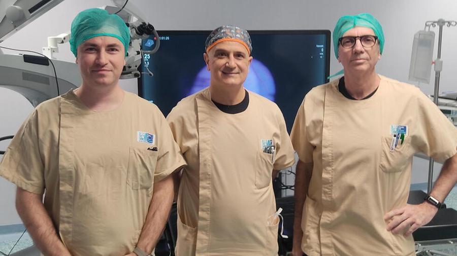 Gli oculisti Pasquale Loiudice, da sinistra Emanuele Di Bartolo e Michele Palla (Foto Silvi)