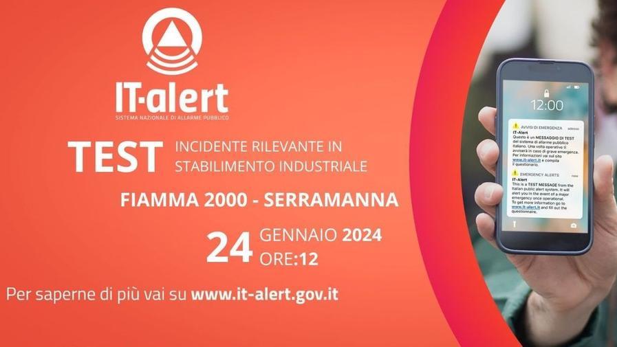 Nuovo test per il sistema IT-Alert, alle 12 di mercoledì avviso sugli smartphone a Serramanna e Villasor