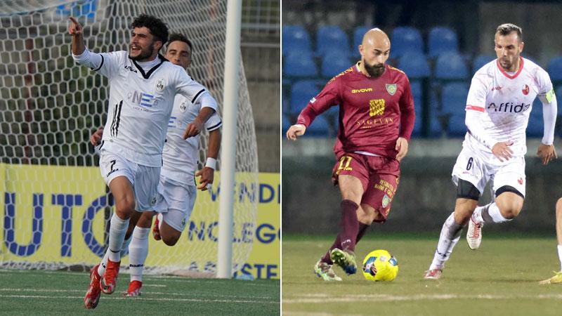 Francesco Disanto 30 anni attaccante in uscita dalla Virtus Entella a sinistra Simone Simeri