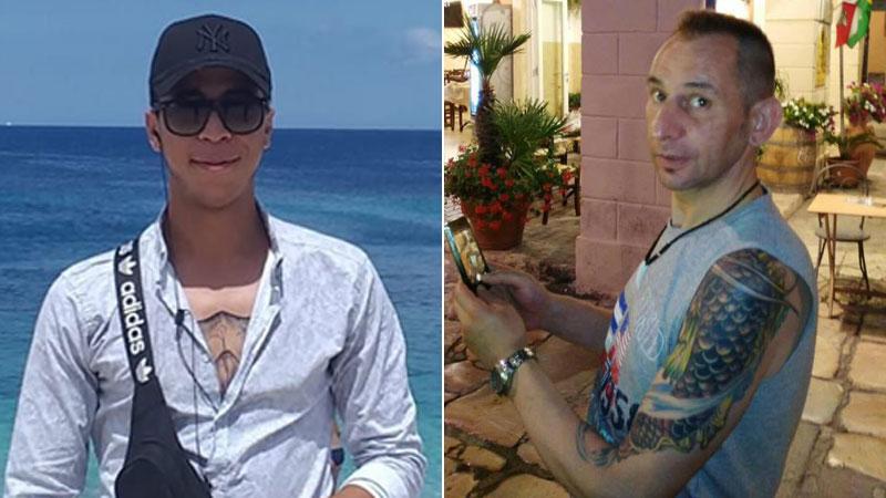 A sinistra l’imputato Mounir Ghallab e a destra la vittima, il 52enne aiuto-cuoco Angelo Carugati