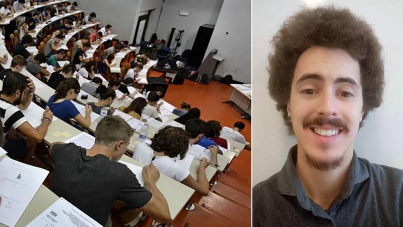 
	Un'aula universitaria e Fabio Saggese


