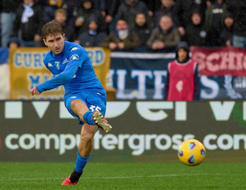 Tommaso Baldanzi: ieri il gioiellino dell’Empoli è tornato ad allenarsi con il gruppo (foto Juri Autovino)