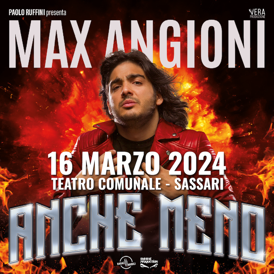 Max Angioni al Comunale di Sassari il 16 marzo