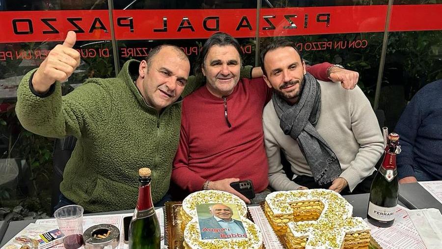da sinistra i tre figli Federico, Patrizio e Giampaolo