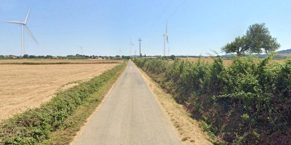 L’elaborato grafico contenuto nel progetto di Sorgenia mostra il presunto impatto visivo delle pale