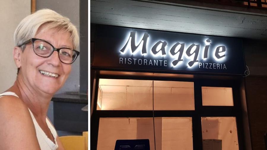 
	Maria Teresa e l'ingresso della pizzeria a Santa Lucia&nbsp;

