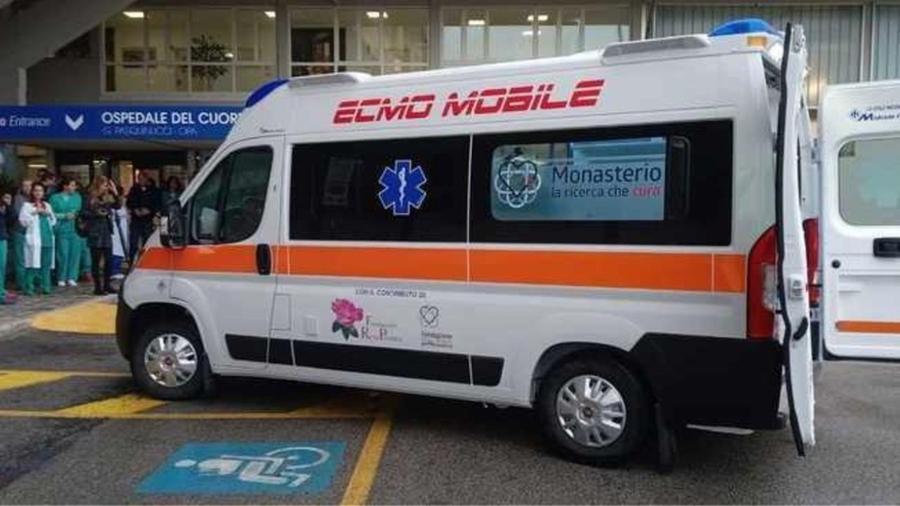
	L'ambulanza Ecmo Mobile intervenuta per salvare la neonata

