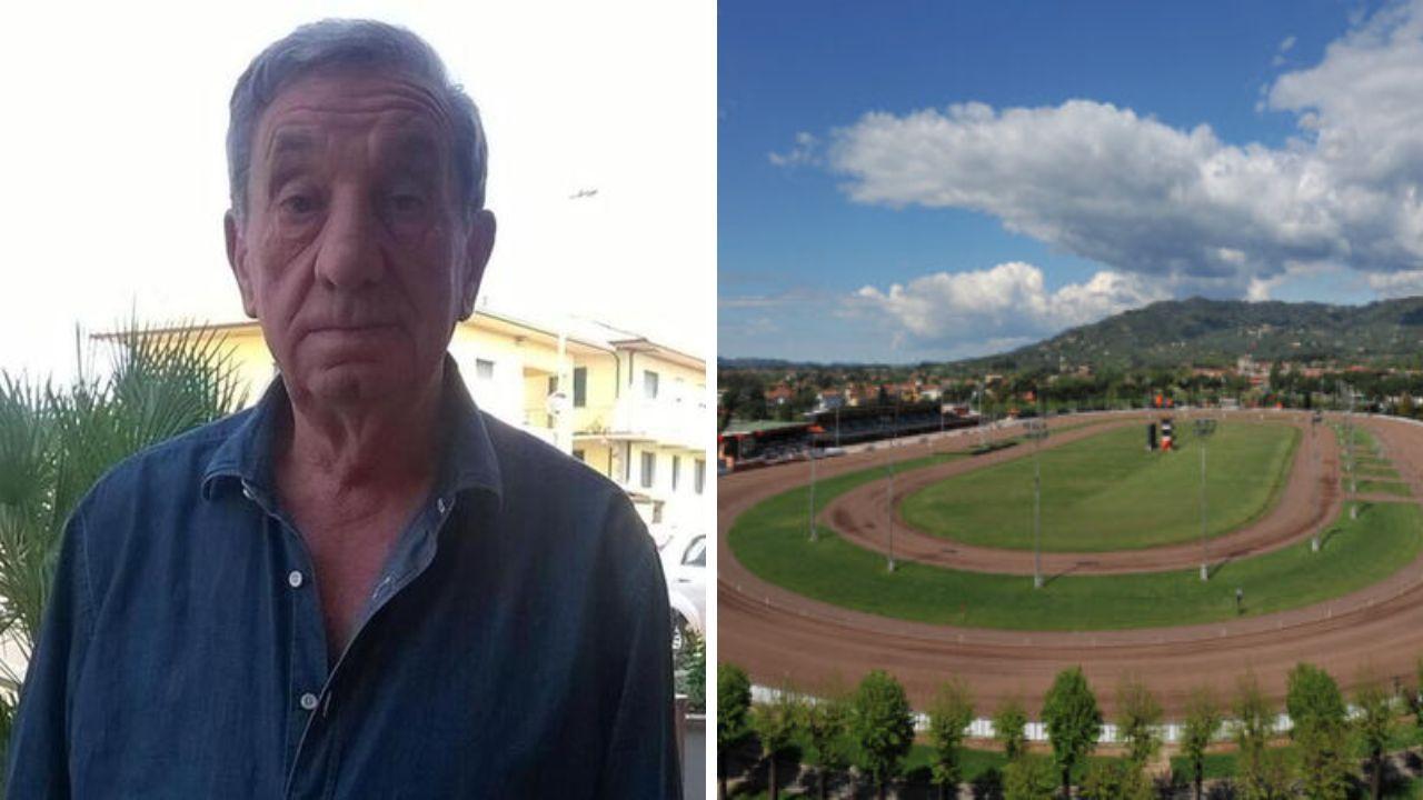 A sinistra "Fiatata", a destra l'ippodromo di Montecatini