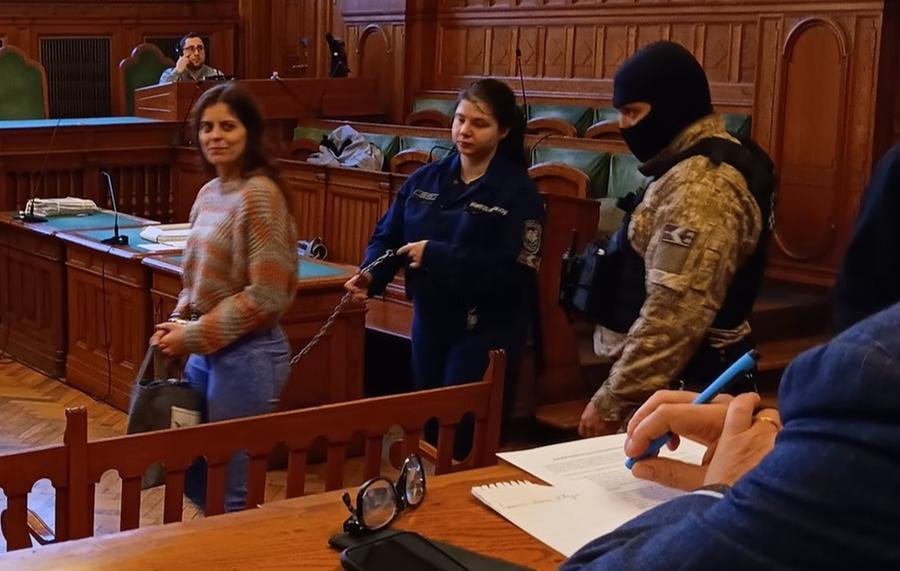 Ilaria Salis in aula ammanettata mani e piedi: «Sono innocente»