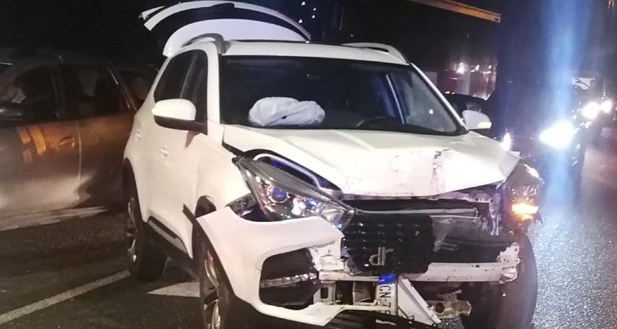 
	Una delle auto coinvolte nell'incidente

