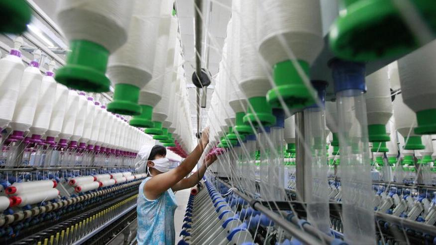 L’interno di una industria tessile