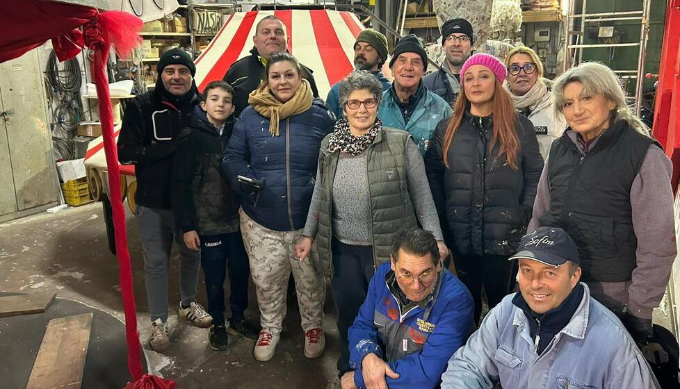 Il gruppo del rione di Senzuno (foto Giorgio)