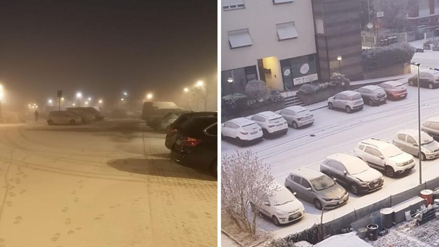
	Due immagini della neve chimica in pianura padana

