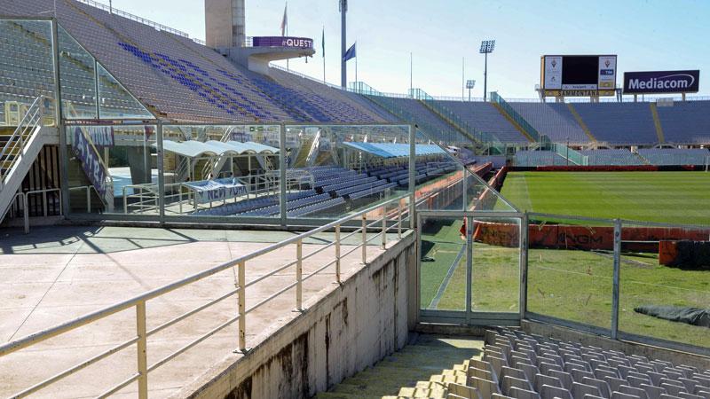 Uno scorcio della curva Fiesole vista dall’interno: resterà chiusa al pubblico nella prossima stagione