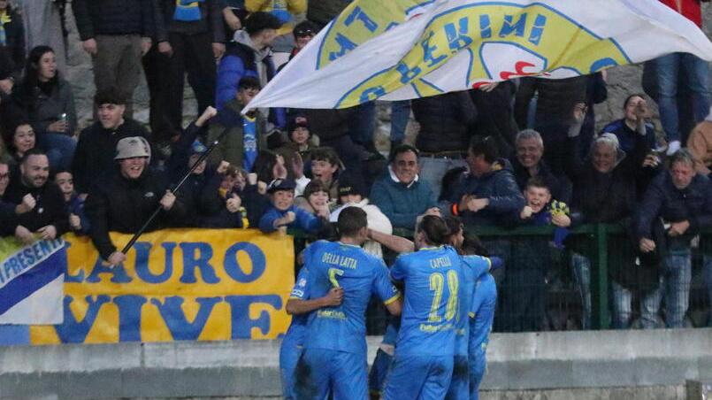 L’esultanza dei giocatori azzurri