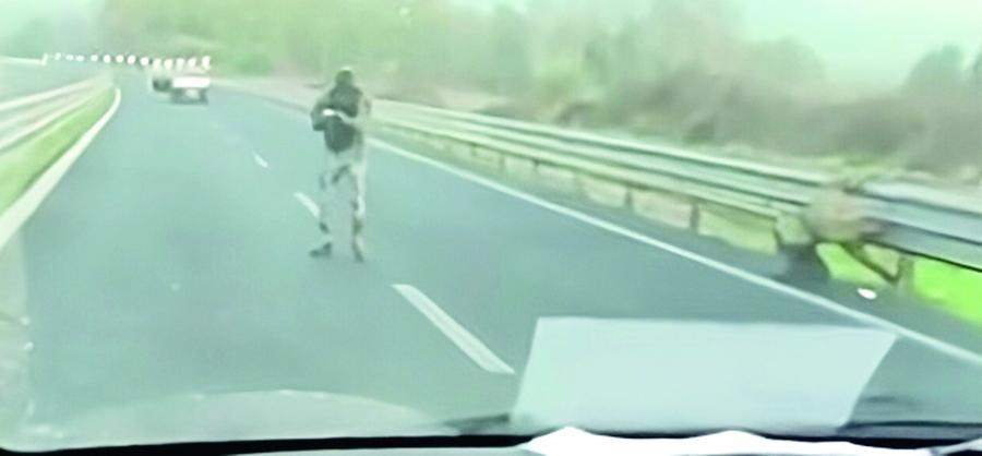 
	I banditi si avvicinano armati al furgone intimando al guidatore di scendere e buttare le chiavi, la scena &egrave; stata filmata col telefonino

