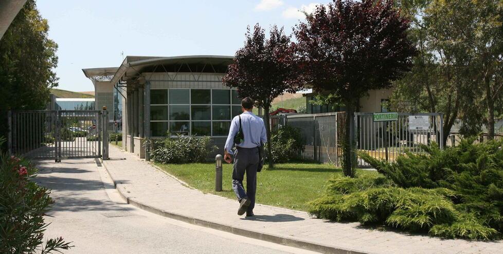 L’ingresso alla vecchia sede della Geofor