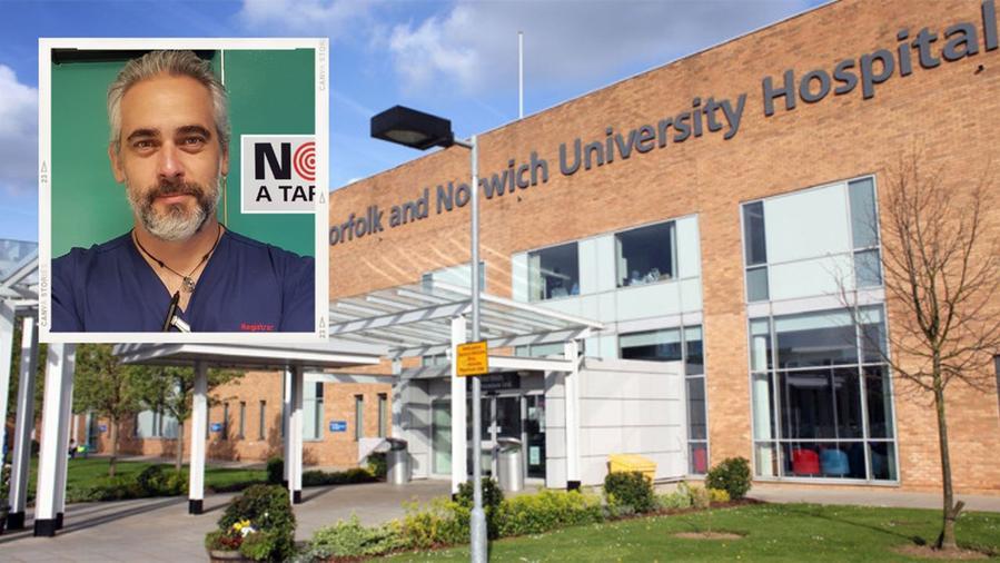 Diego Olivari e il Norfolk and Norwich University Hospital