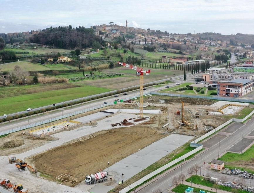 Il cantiere del nuovo polo scolastico di Peccioli