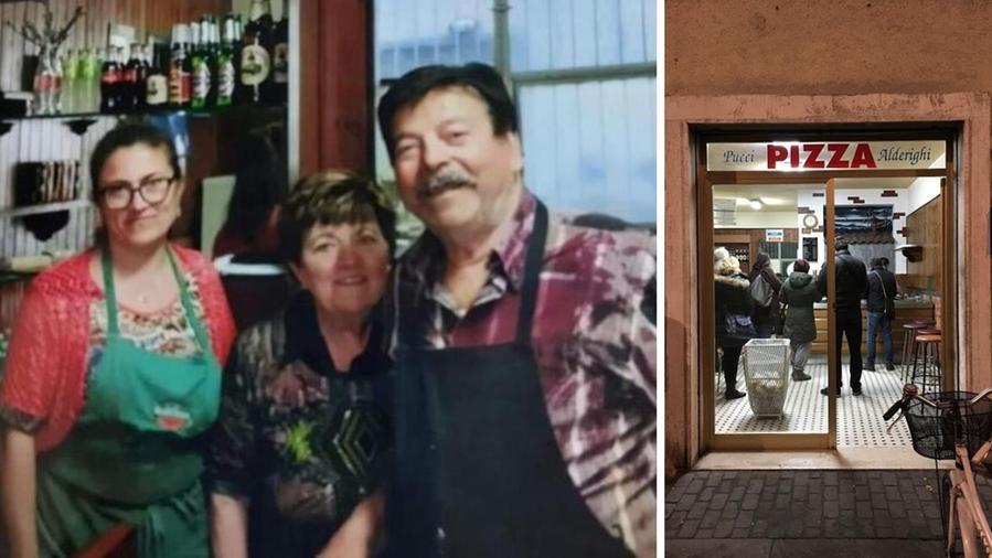 Drita Ibrahimi è la prima da sinistra insieme alla coppia di storici titolari del locale
