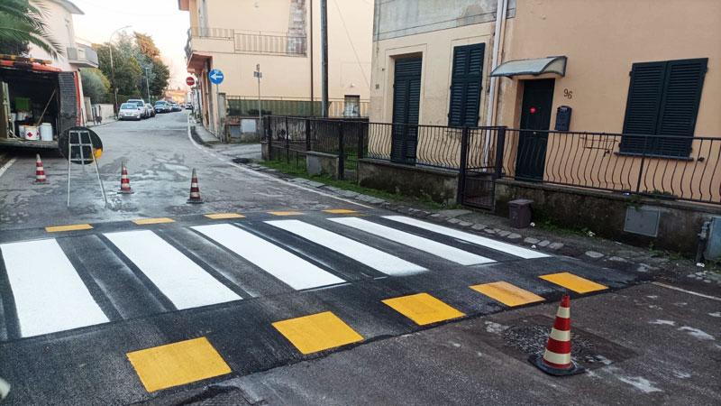 Un tratto di via Oratoio, nella frazione omonima, strada che sarà in “zona 30”