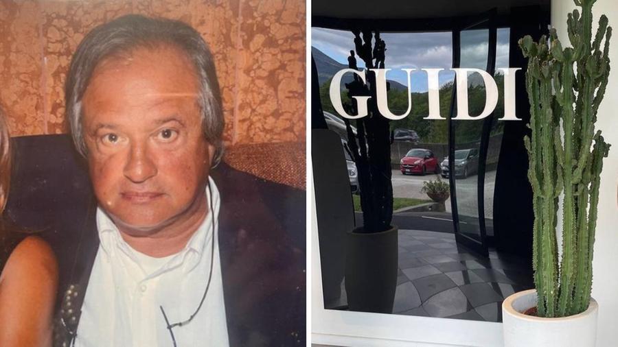 
	A sinistra Giampaolo Guidi a destra la vetrina di uno dei negozi di moda


