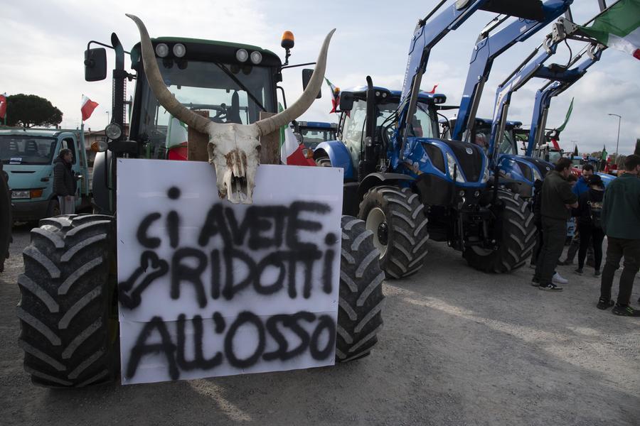 
	La protesta dei trattori a Grosseto (foto Bieffe)

