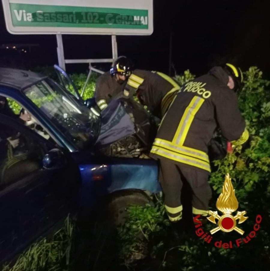 Incidente stradale a Porto Torres, due feriti