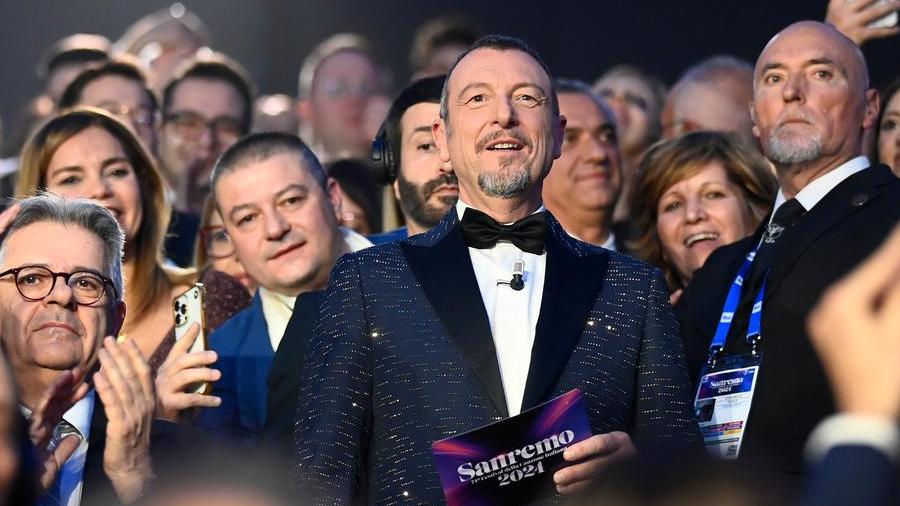 Sanremo 2024, gli ascolti della prima serata: Amadeus supera se stesso