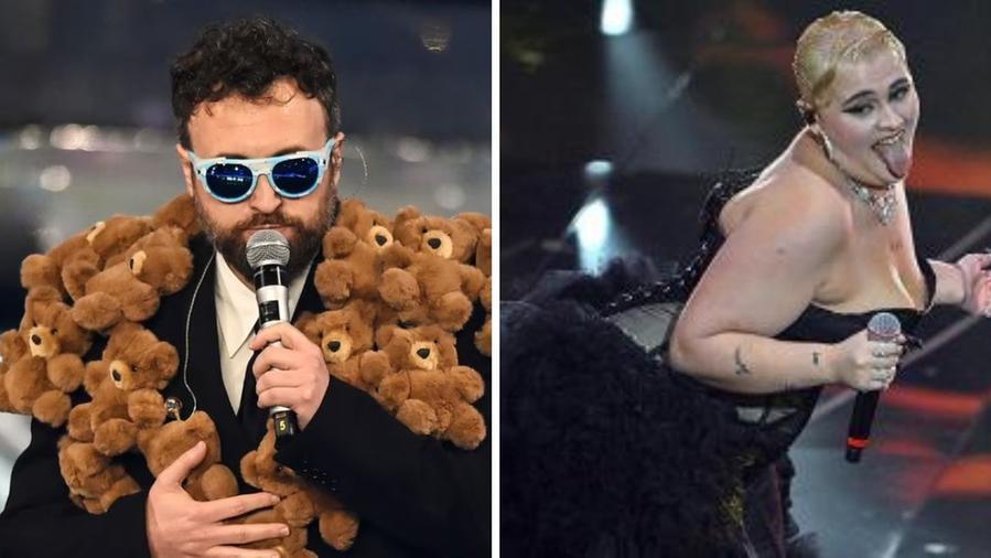 Dargen D'Amico e Big Mama sul palco di Sanremo 2024