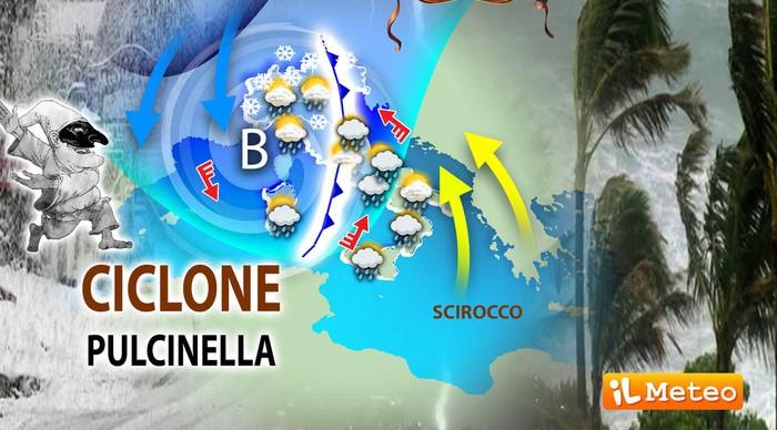 Meteo, torna la pioggia: weekend con il ciclone “Pulcinella”