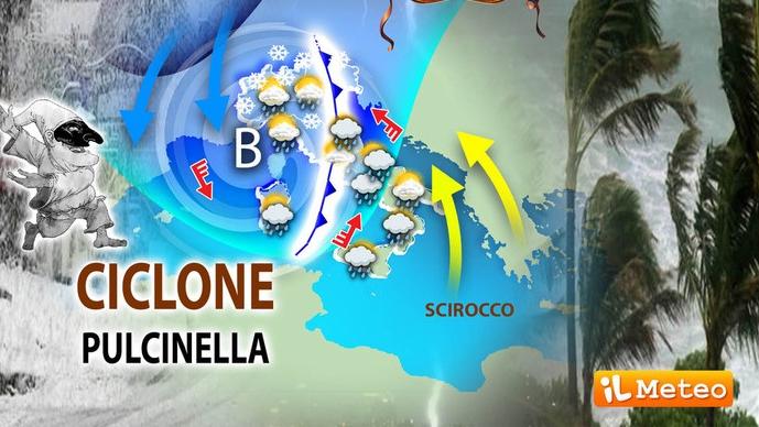 Meteo, torna la pioggia: weekend con il ciclone “Pulcinella”