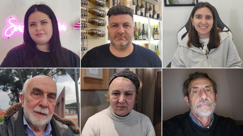 Da sinistra in alto in senso orario: Diletta Santini,Enrico Cenci, Angelica Gori, Giuseppe Lombardo, Mariarosa Varvaro, Marco Incatasciato