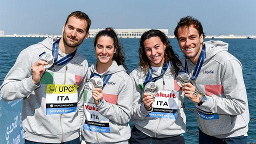 Mondiali di nuoto a Doha, l’Italia di Gregorio Paltrinieri d’argento nella 4x1500