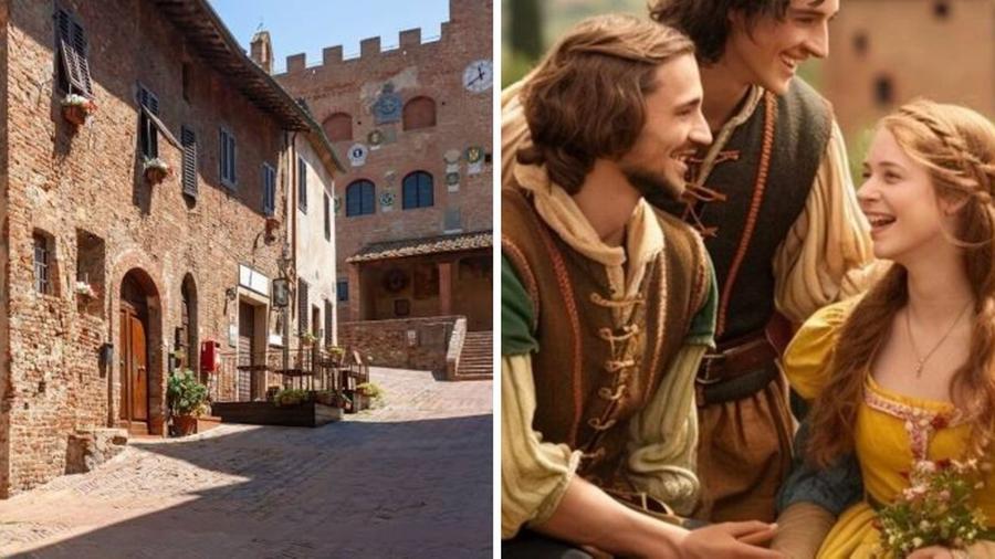 
	Il borgo di Certaldo e una scena della serie

