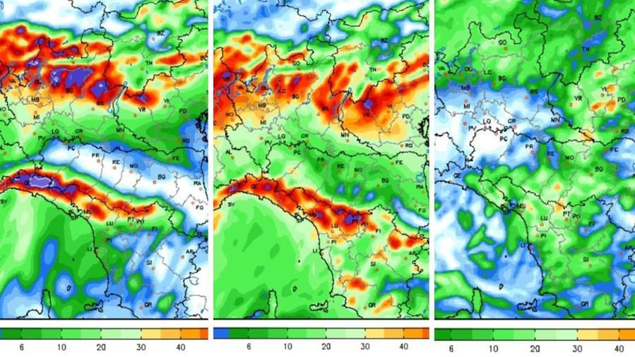 Maltempo in Toscana, tre giorni di pioggia e neve in montagna: l’allerta e dove pioverà di più