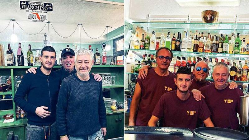 Big Ben Cafè: nella foto a destra (da sinistra) Riccardo Mariotti, Filippo e Franco Bellatalla e Angelo Innocenti