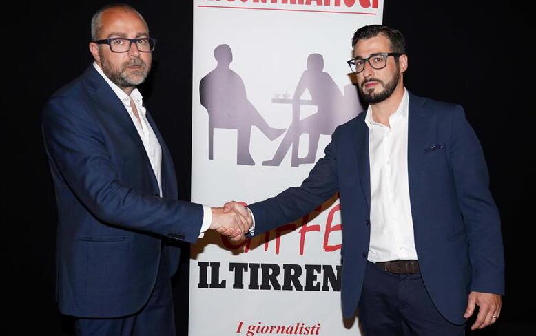 Matteo Franconi e Matteo Bagnoli durante un confronto organizzato nel 2019 dal Tirreno in vista del ballottaggio, poi vinto dal candidato di centrosinistra per 430 voti: i due si contendono di nuovo la poltrona di primo cittadino