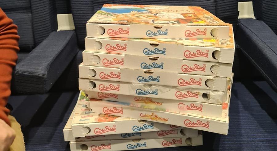 
	Le pizze consegnate sul treno

