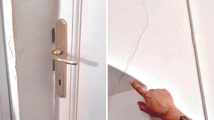 
	Una porta che non si chiude pi&ugrave; e una crepa sul muro apparsa durante i lavori per la Tav

