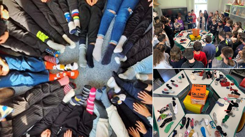 Rosignano, tutti a scuola con i calzini spaiati per celebrare la diversità
