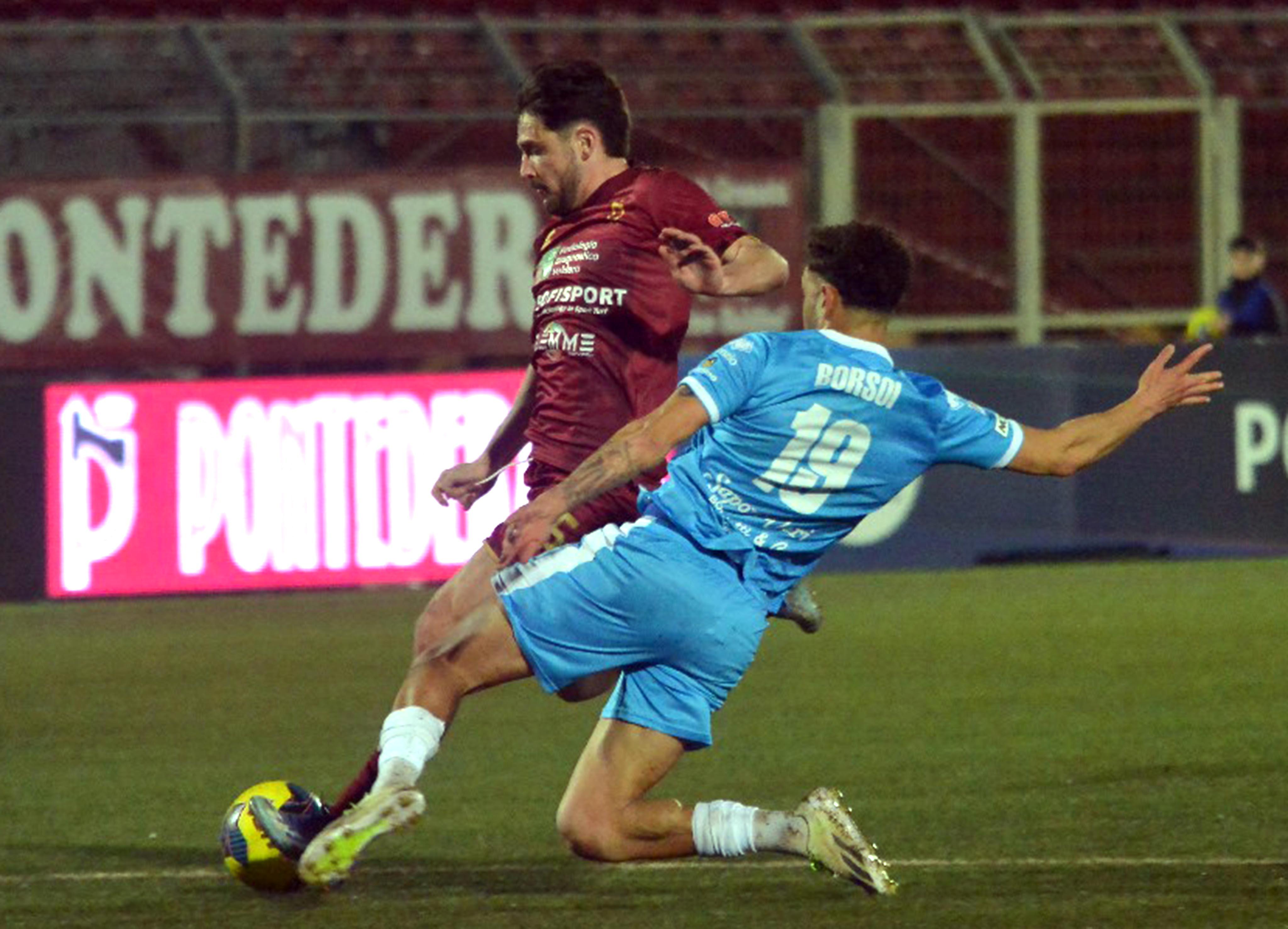 Il gol di Peli che aveva rimesso in piedi la partita (foto Silvi)