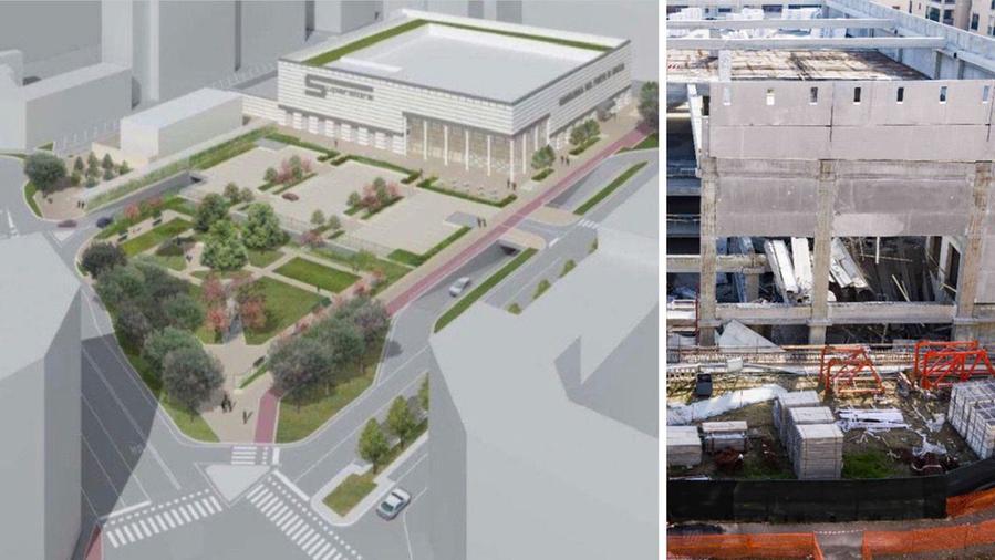 A sinistra il progetto del nuovo Esselunga