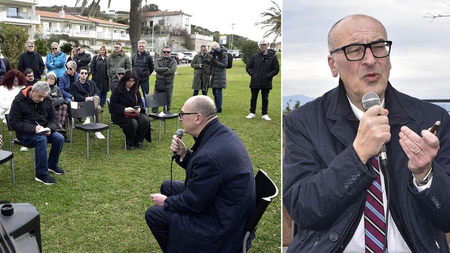 
	Gianni Anselmi durante la conferenza stampa di presentazione della candidatura (foto Paolo Barlettani)

