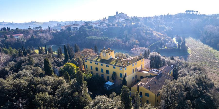 Una veduta dall’alto di Villa  Sonnino