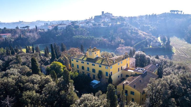 Una veduta dall’alto di Villa  Sonnino