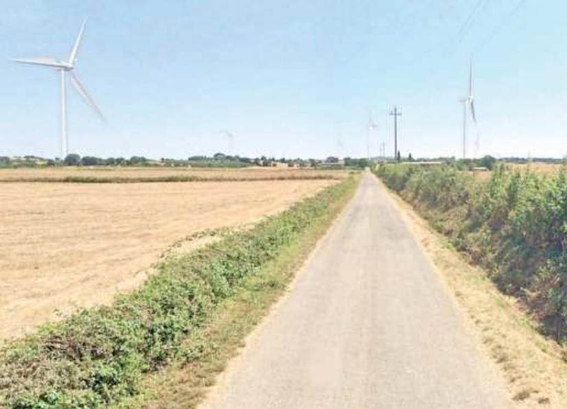 L’elaborato grafico tratto dal progetto di Sorgenia Renewables mostra il futuro aspetto delle pale sul territorio di Rempillo